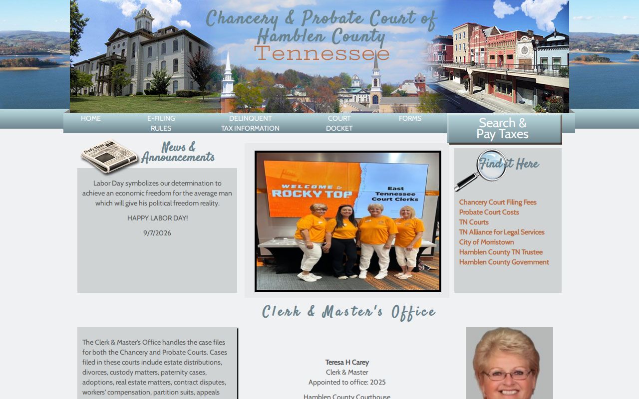 Official Hamblen County Chancery Court website